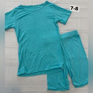 Vibrant Teal Kids Pajama Set